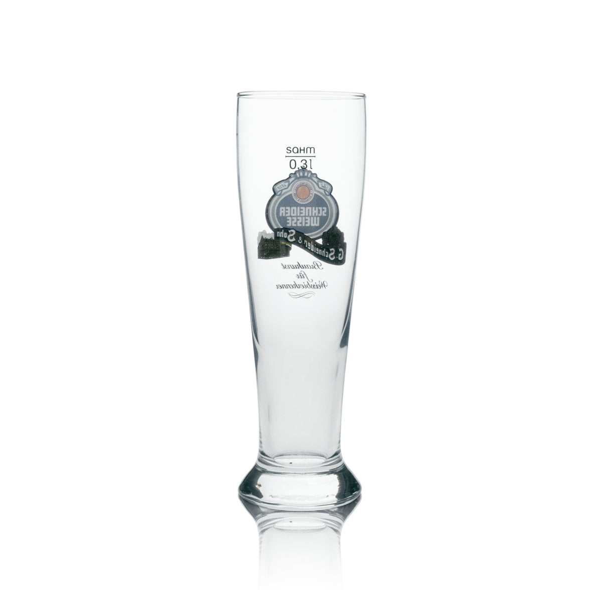 6x Schneider Weisse Weißbierglas 0,3l Hefe Kristall Weizen Gläser Geeicht Gastro – Ansicht 3
