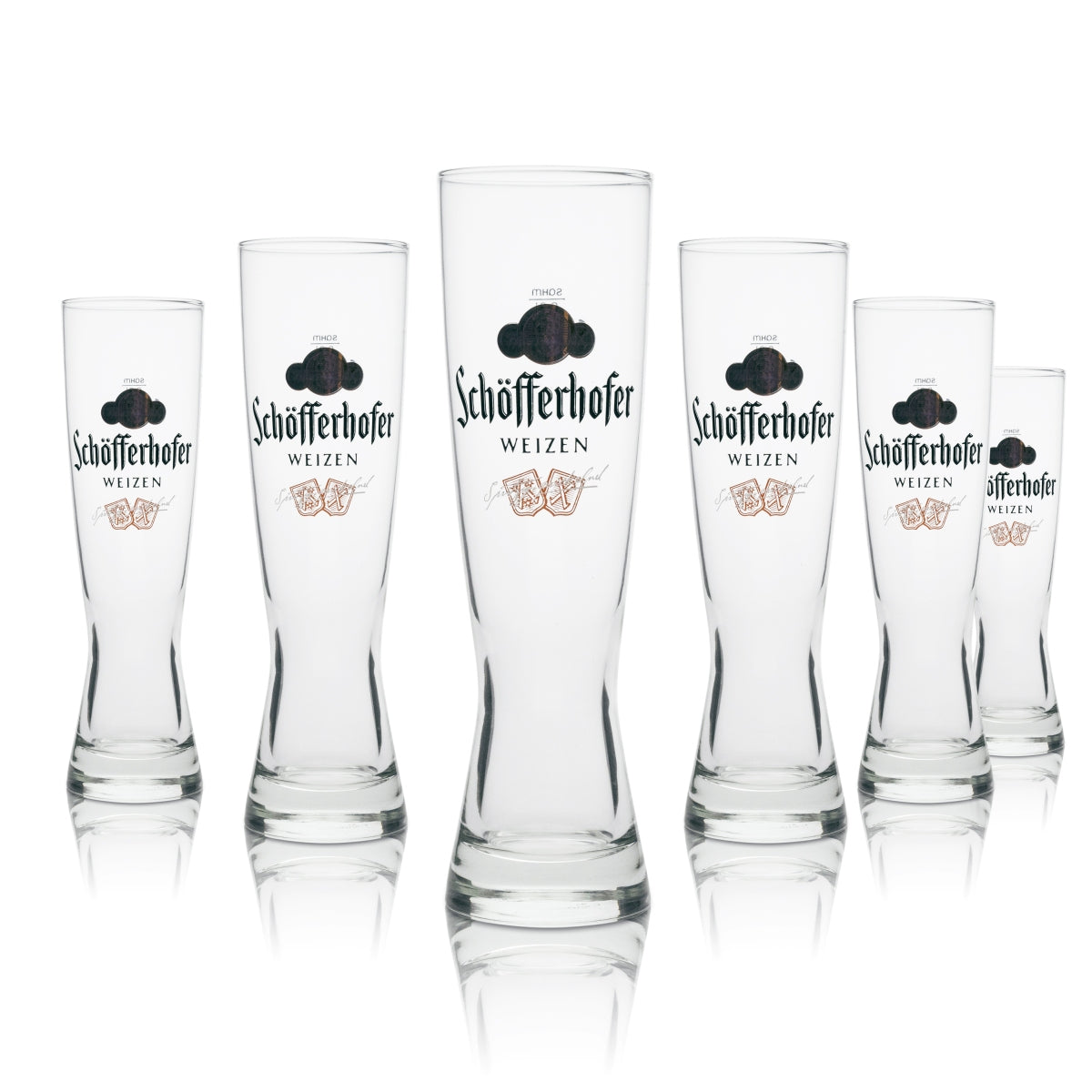 6x Schöfferhofer Weißbier Glas 0,3l Hefe Kristall Weizen Gläser Geeicht Gastro