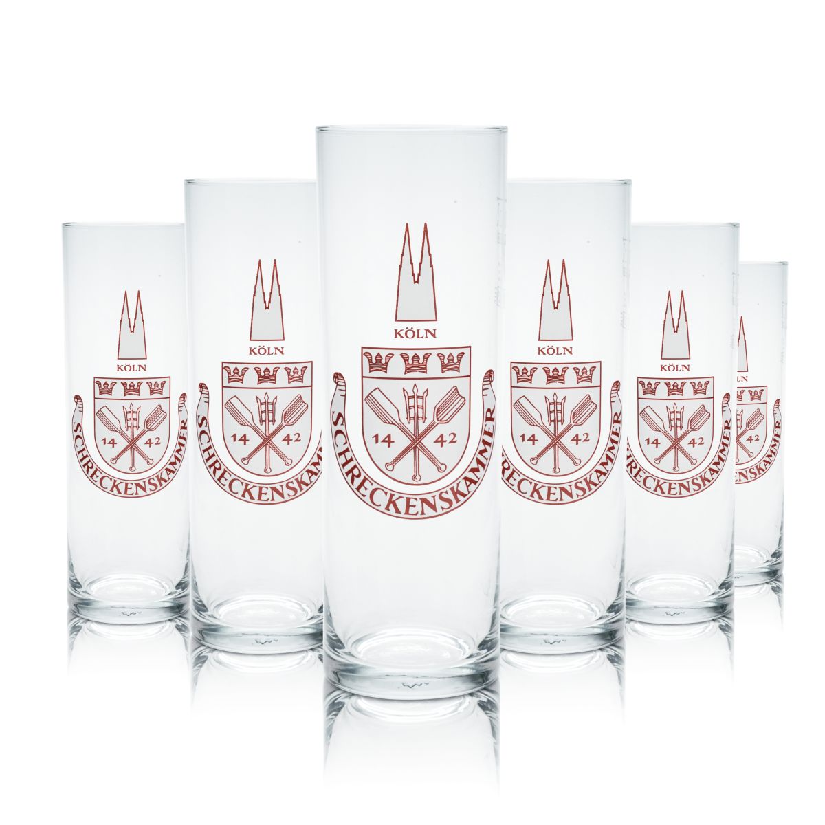 6x Schreckenskammer Glas 0,2l Kölschglas Kölschstange Altbier Gläser Set Selten