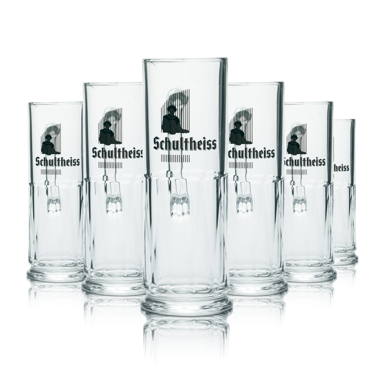 6x Schultheiss Glas 0,4l Bier Krug Pilsener Gläser Gastro Geeicht Brauerei Kindl
