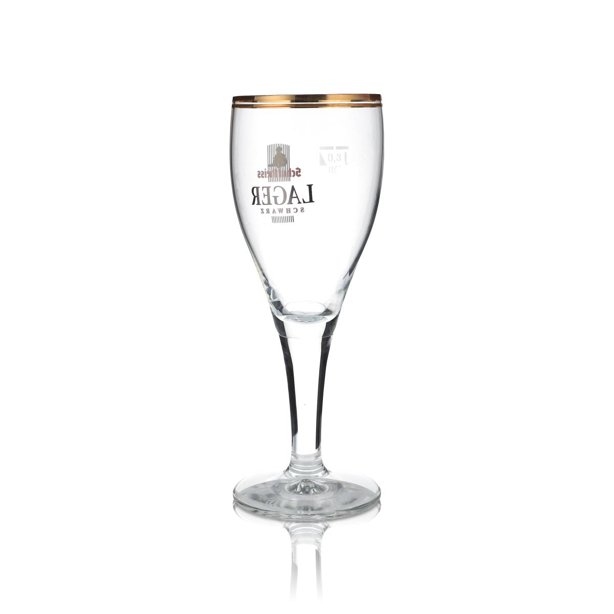 6x Schultheiss Lager Glas 0,3l Biergläser Pokalglas Lager Schwarz – Ansicht 3