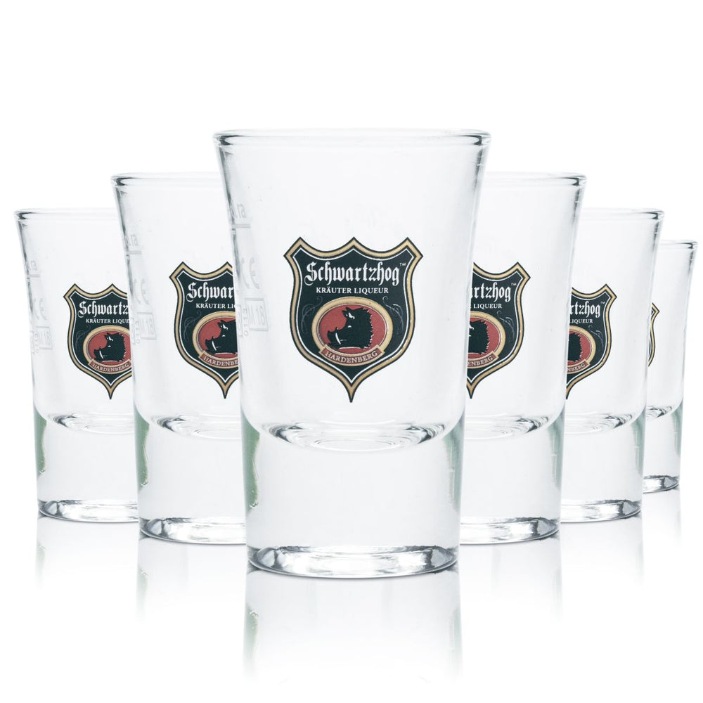 6x Schwartzhog Schnapsglas 2cl Shotglas Kurze Stamper Gläser Set Hardenberg