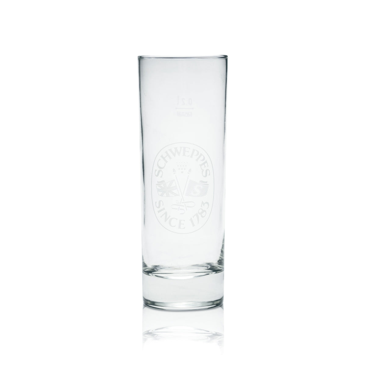 6x Schweppes Glas 0,2l Softdrink Limo Gläser Becher Stange Geeicht Retro Tonic – Ansicht 2