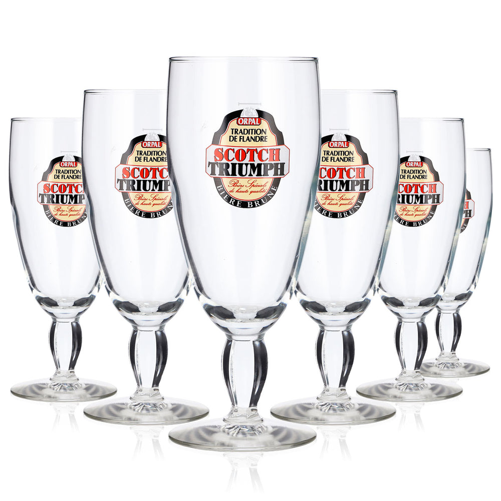 6x Scotch Triumph Bier Glas 0,25l Pokal