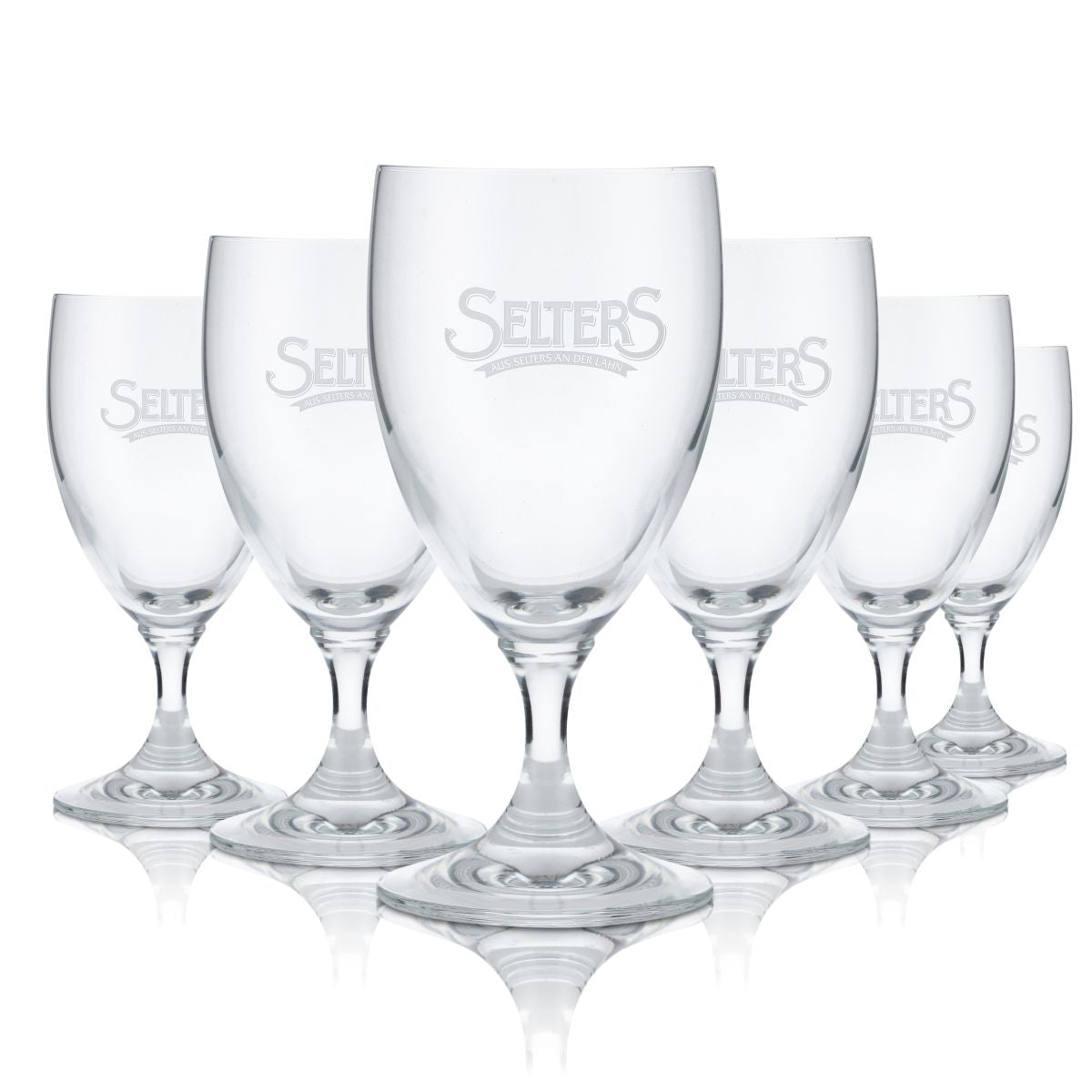 6x Selters Glas 0,18l Mineralwasser Kelch Gläser Set Gastro Restaurant Bistro