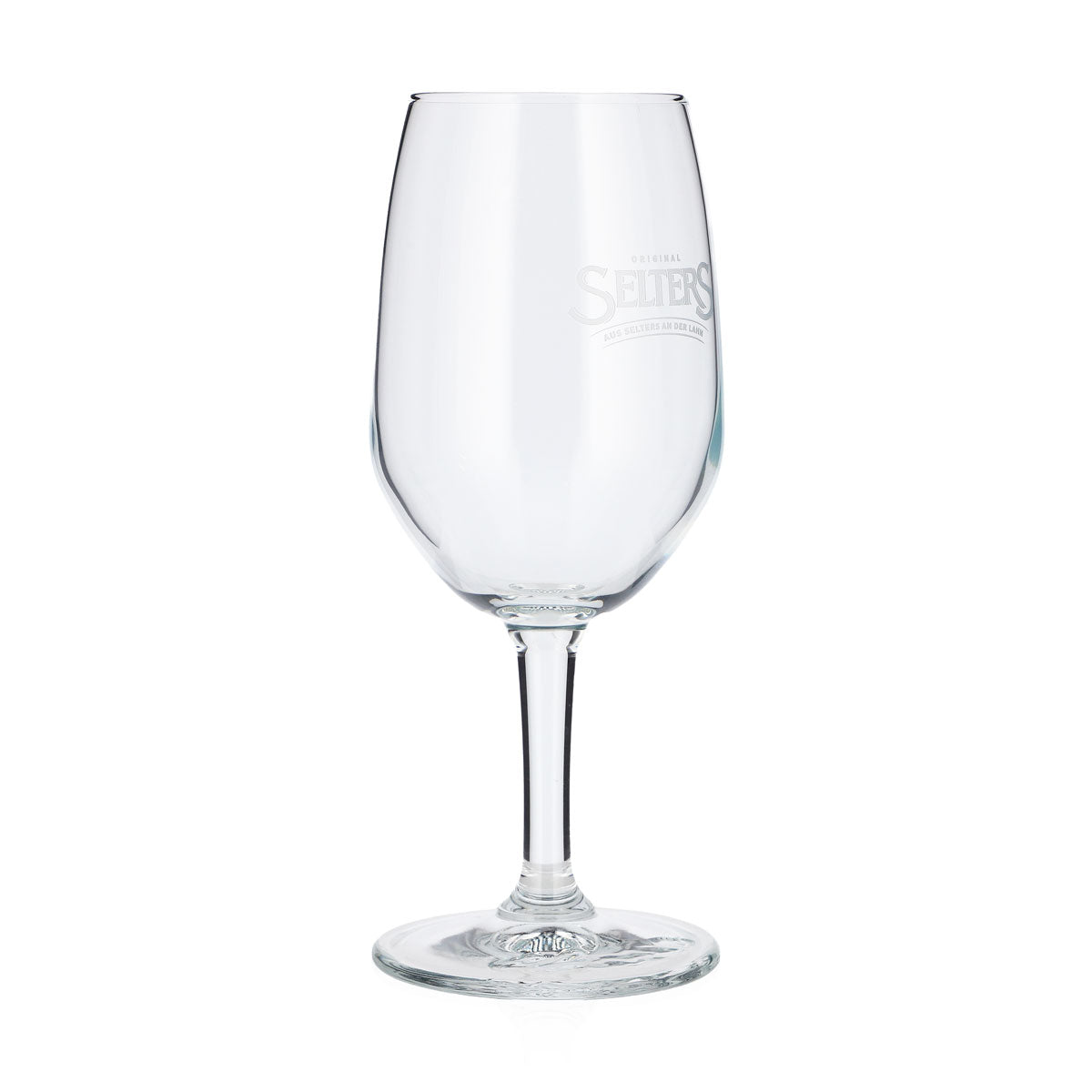 6x Selters Wasser Glas 0,3l Pokal Relief weißes Logo (6er Set) – Ansicht 3
