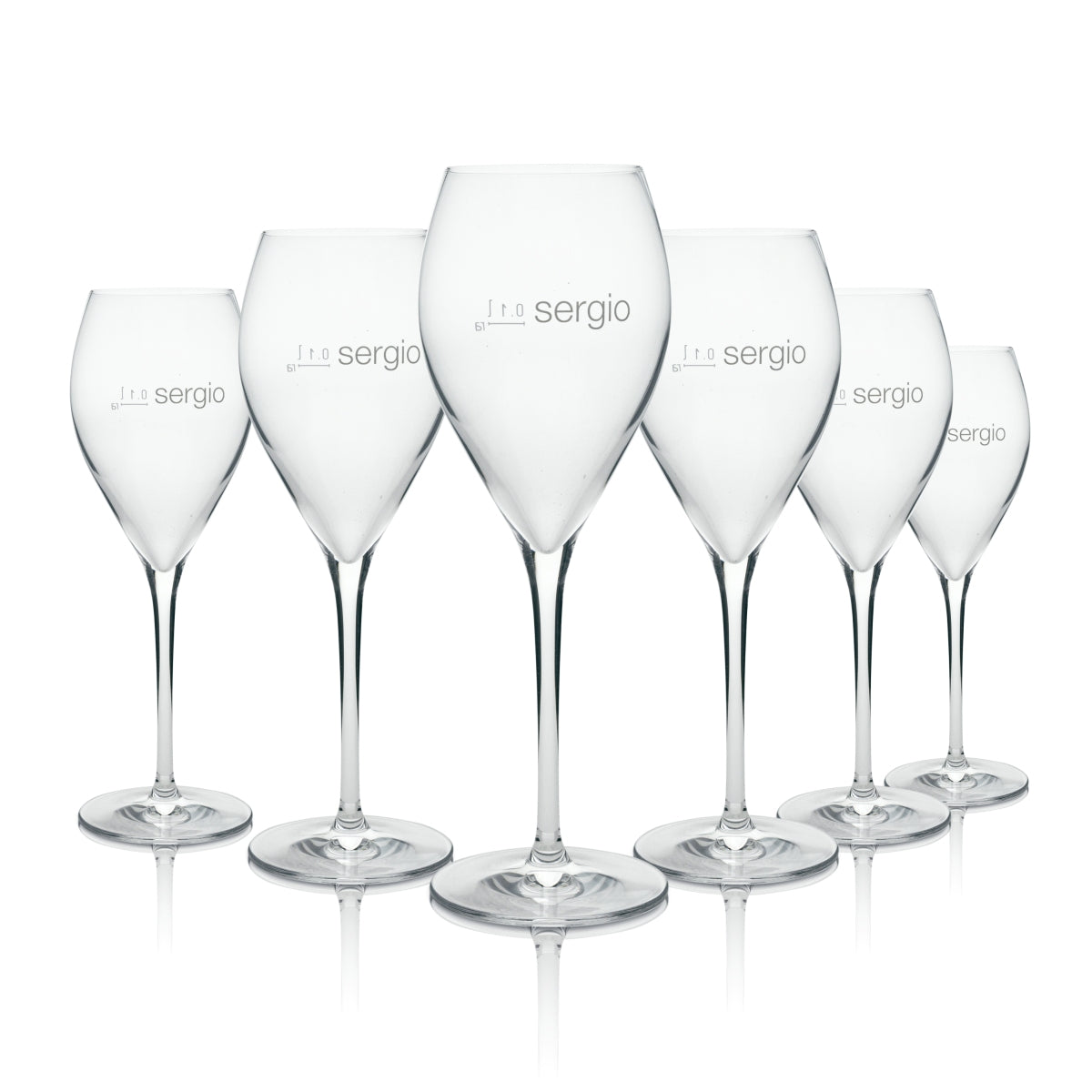 6x Sergio Sekt Glas Flöte 210ml Rastal