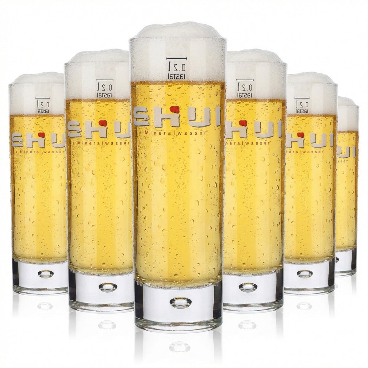 6x Shui Wasser Glas Wassergläser Softdrinkgläser 0,2l Becher