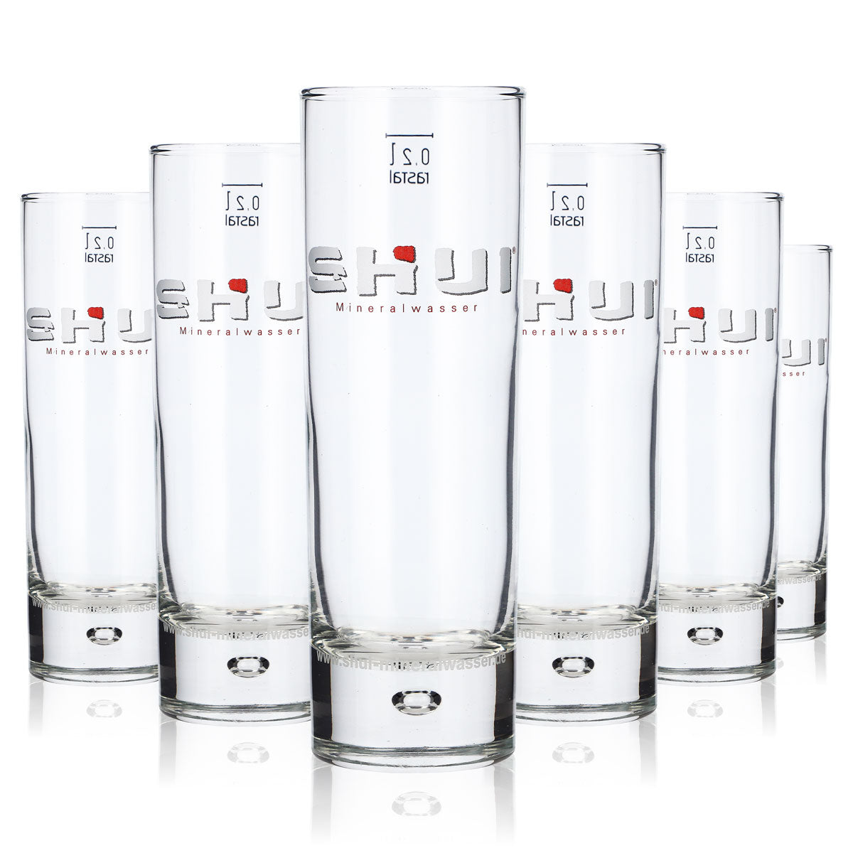 6x Shui Wasser Glas Wassergläser Softdrinkgläser 0,2l Becher – Ansicht 5