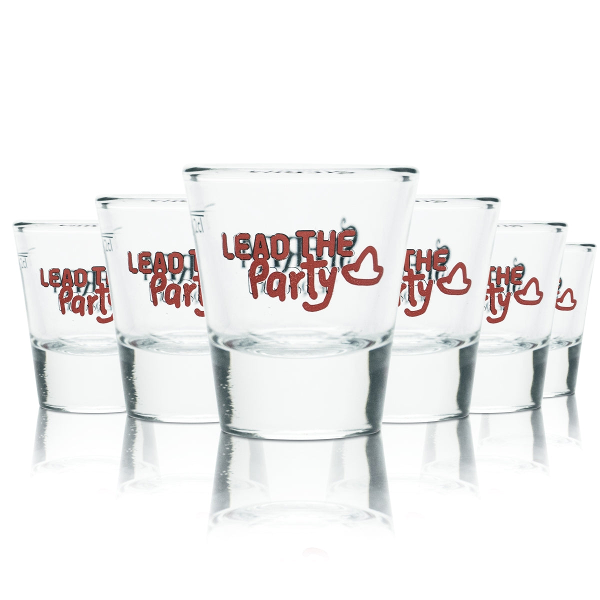 6x Sierra Tequila Shot Kurze Gläser 2cl Stamper Schnaps Glas "Lead the Party"