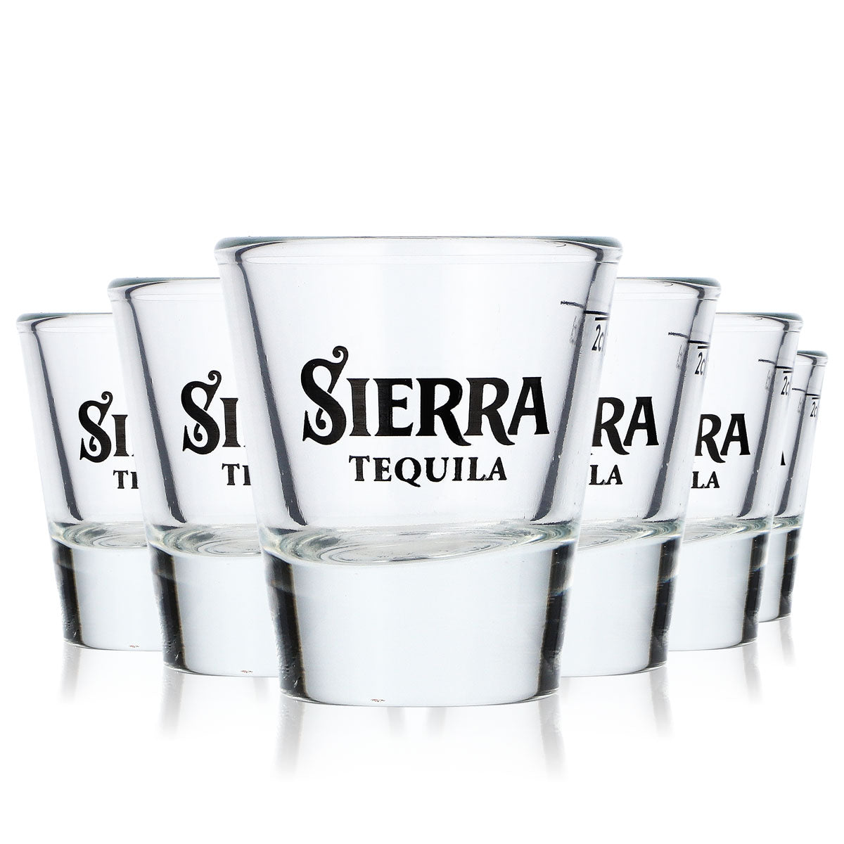 6x Sierra Tequila Tequila Glas Stamper Kurzer 2cl Shotglas nur Logo