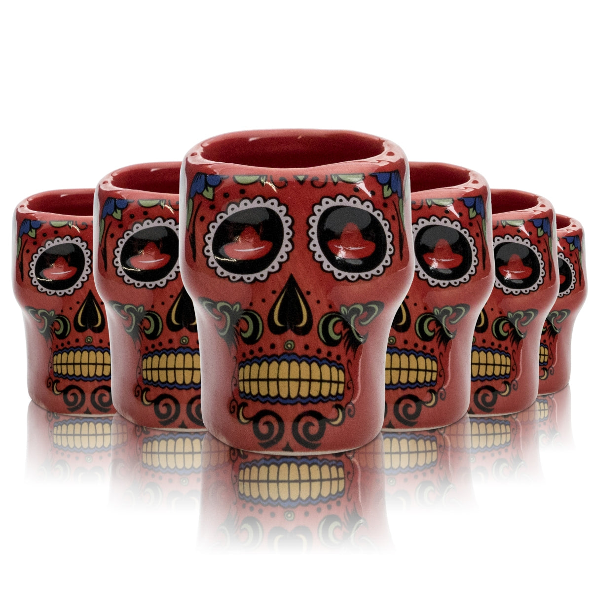 6x Sierra Tequilla Glas 2cl Shot Stamper Kurze Totenkopf Gläser Mezcal Gastro