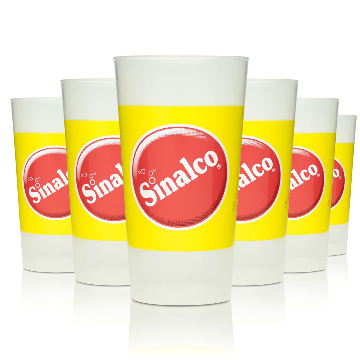 6x Sinalco Kunststoff Mehrwegbecher Glas 0,3l Hartplastik Gläser Softdrink Limonade