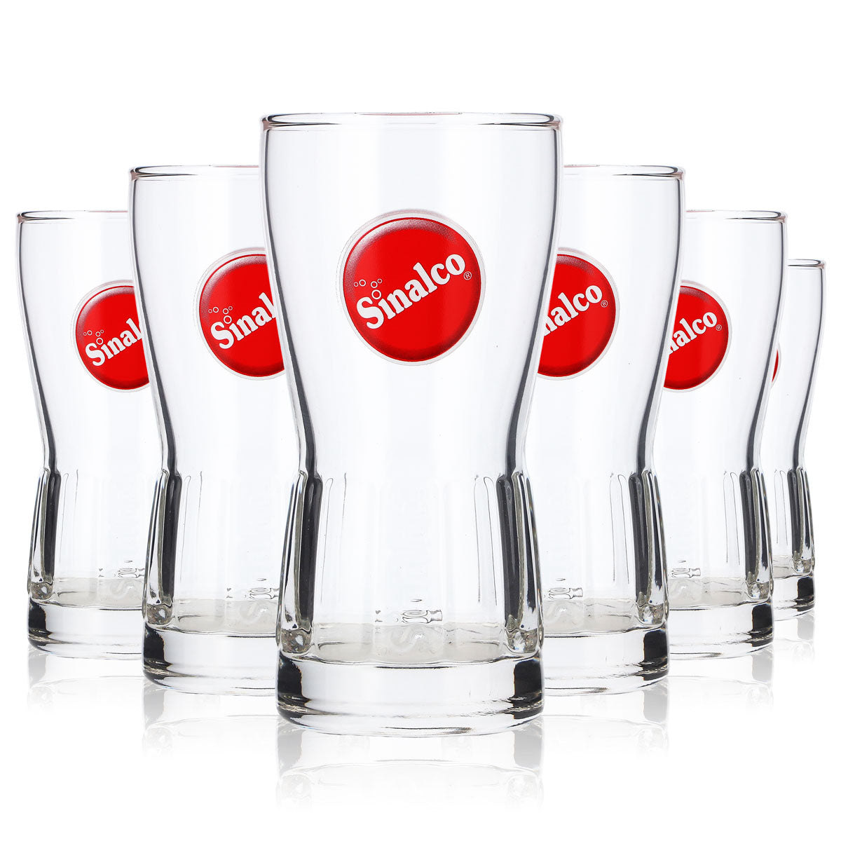 6x Sinalco Softdrink Glas 0,1l Gläser Limonadenglas Becher Kontur – Ansicht 5