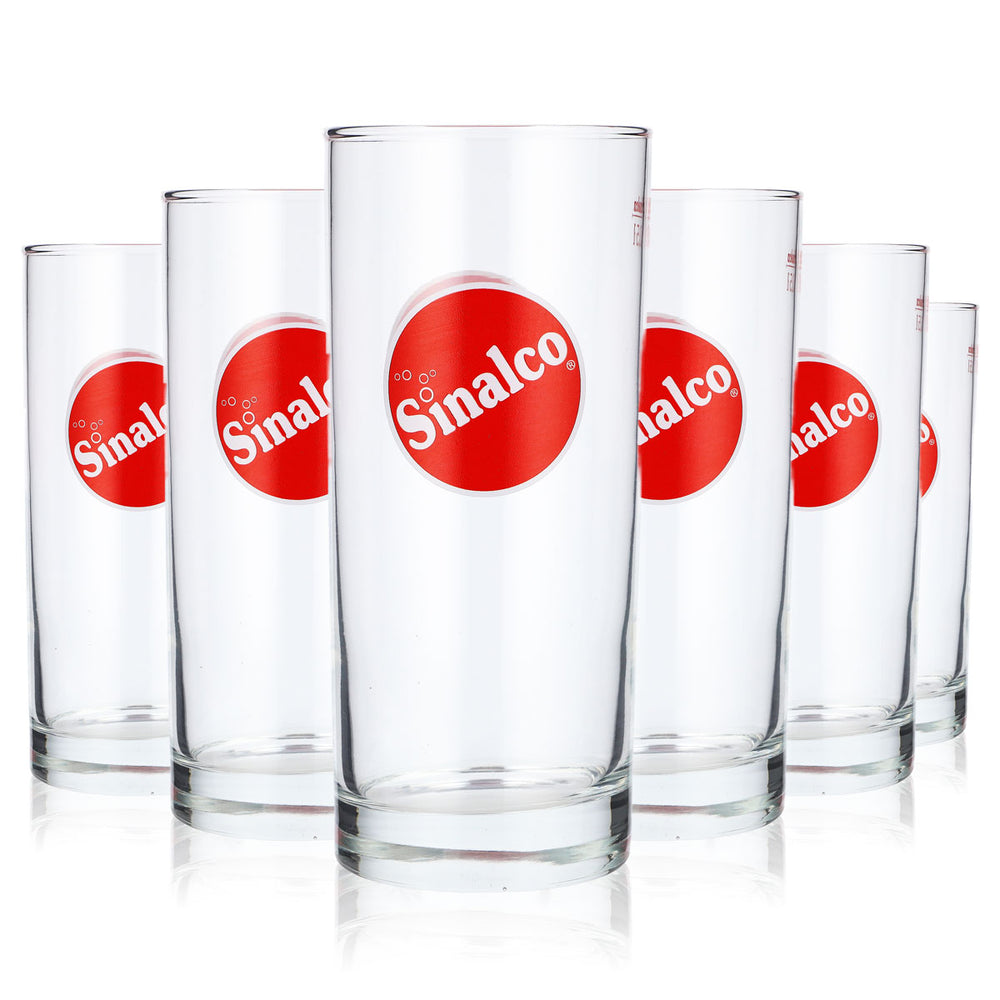6x Sinalco Softdrink Glas Limogläser 0,5l Becher Nur Bildlogo