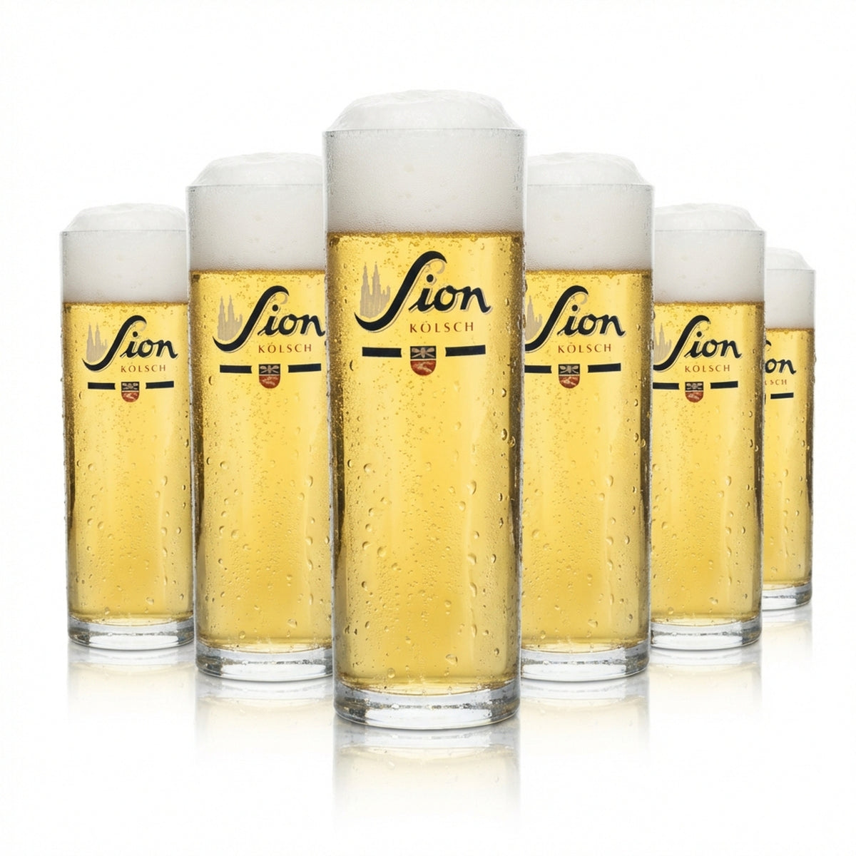 6x Sion Bier Glas 0,3l Kölsch Stange Gläser Tulpe Becher Willi Köln Rastal Beer