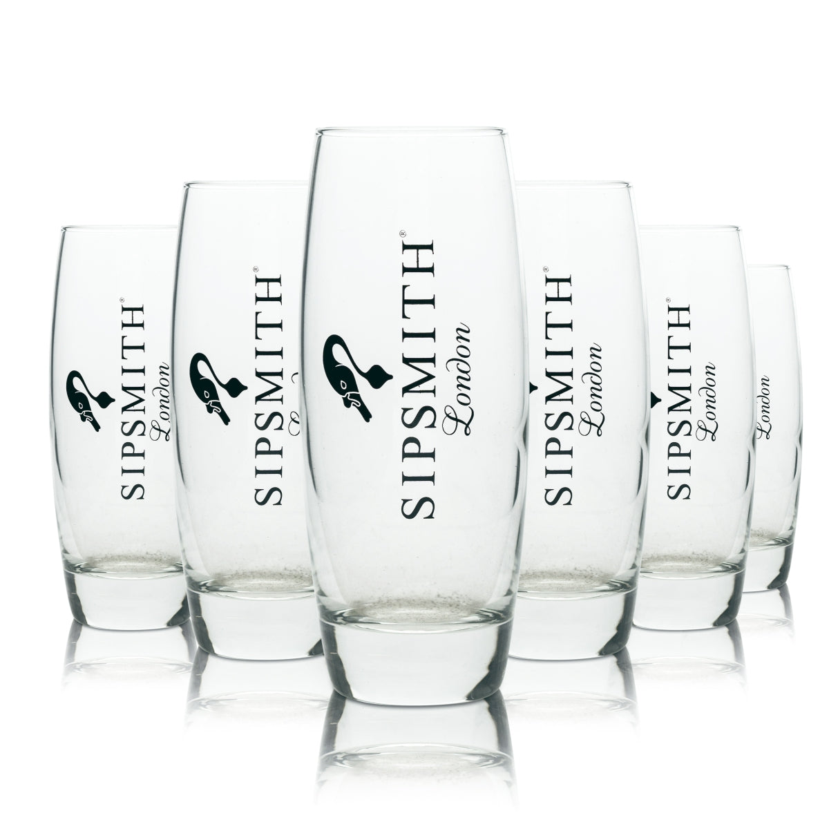 6x Sipsmith Gin Glas Longdrink 354ml London Cocktail Gläser Highball Goose Bar