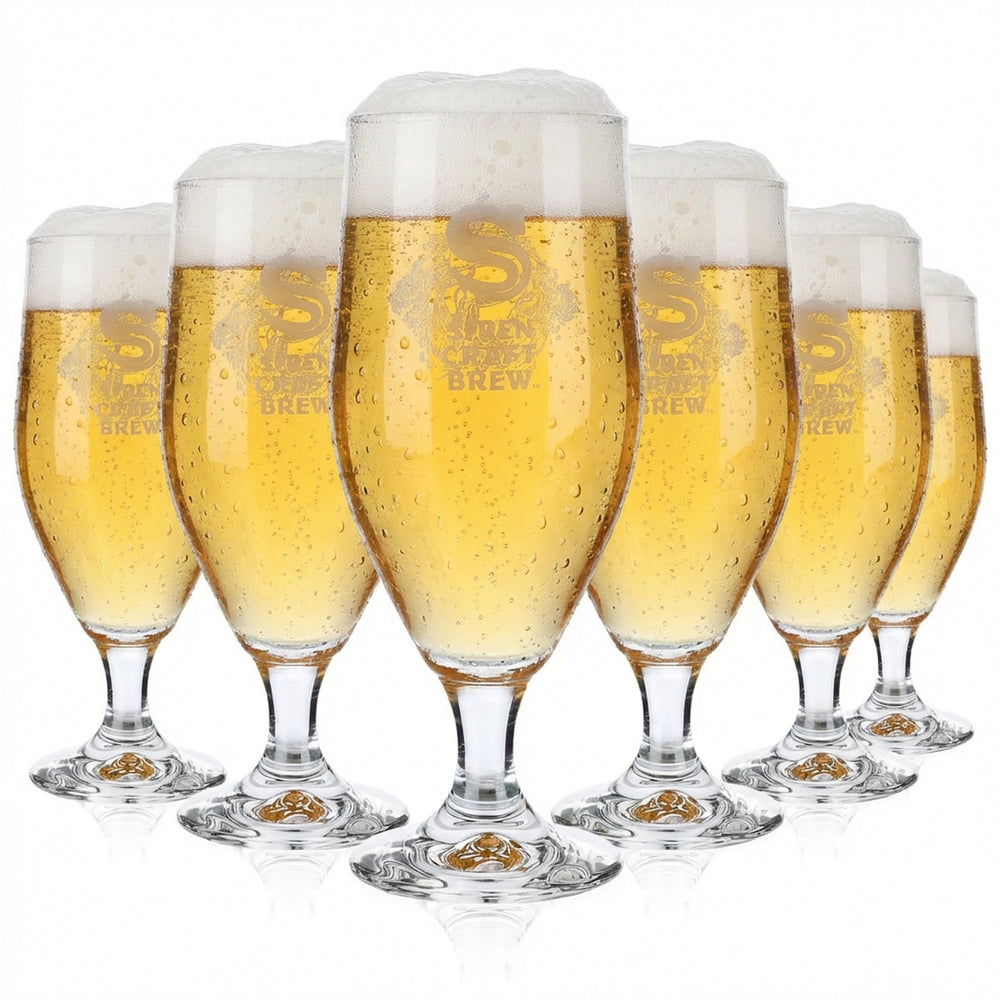 6x Siren Craft Brew Bier Glas 0,3l Biergläser Pokal Rastal
