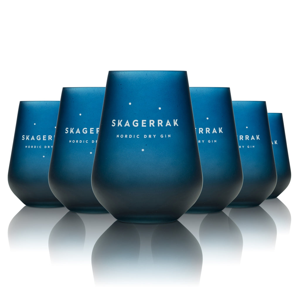 6x Skagerrak Gin Glas 0,4l Tumbler Becher Longdrink Tonic Gläser Gastro Frosted