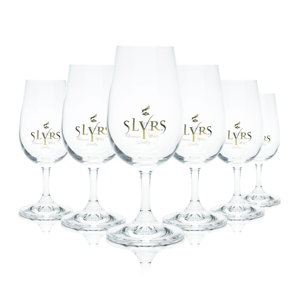 6x Slyrs Glas 0,2l Whisky Nosingglas Tastingglas Schwenker Kelch Gläser Set Bar