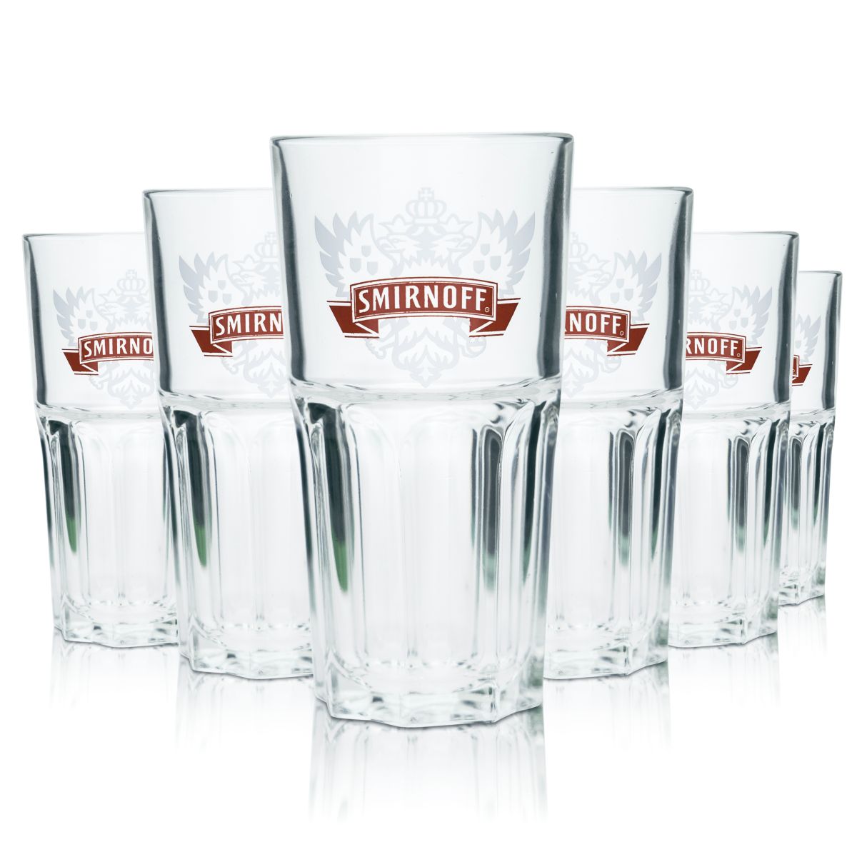 6x Smirnoff Glas 0,3l Longdrinkglas Cocktailglas Gläser Set Stapelbaer Gastro