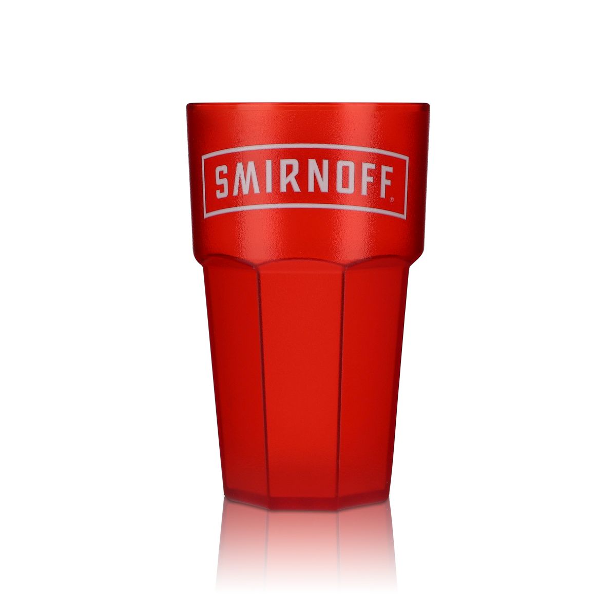 6x Smirnoff Vodka Gläser Acryl Kunststoffbecher rote Ausführung – Ansicht 2