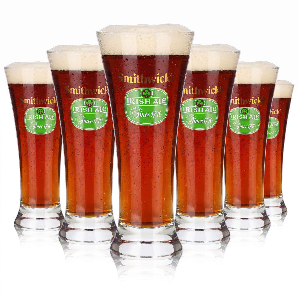 6x Smithwick´s Bier Glas Pokalgläser 0,33l Irish Ale grünes Logo (6er Set)