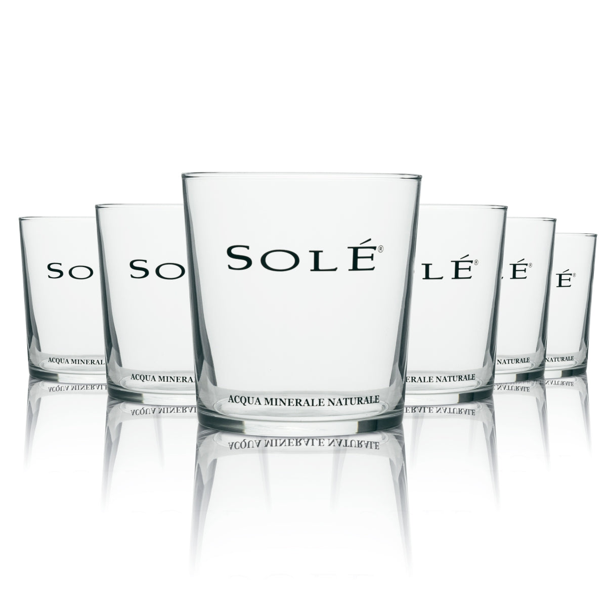 6x Solé Wasser Glas Aqua Minerale Naturale 300ml