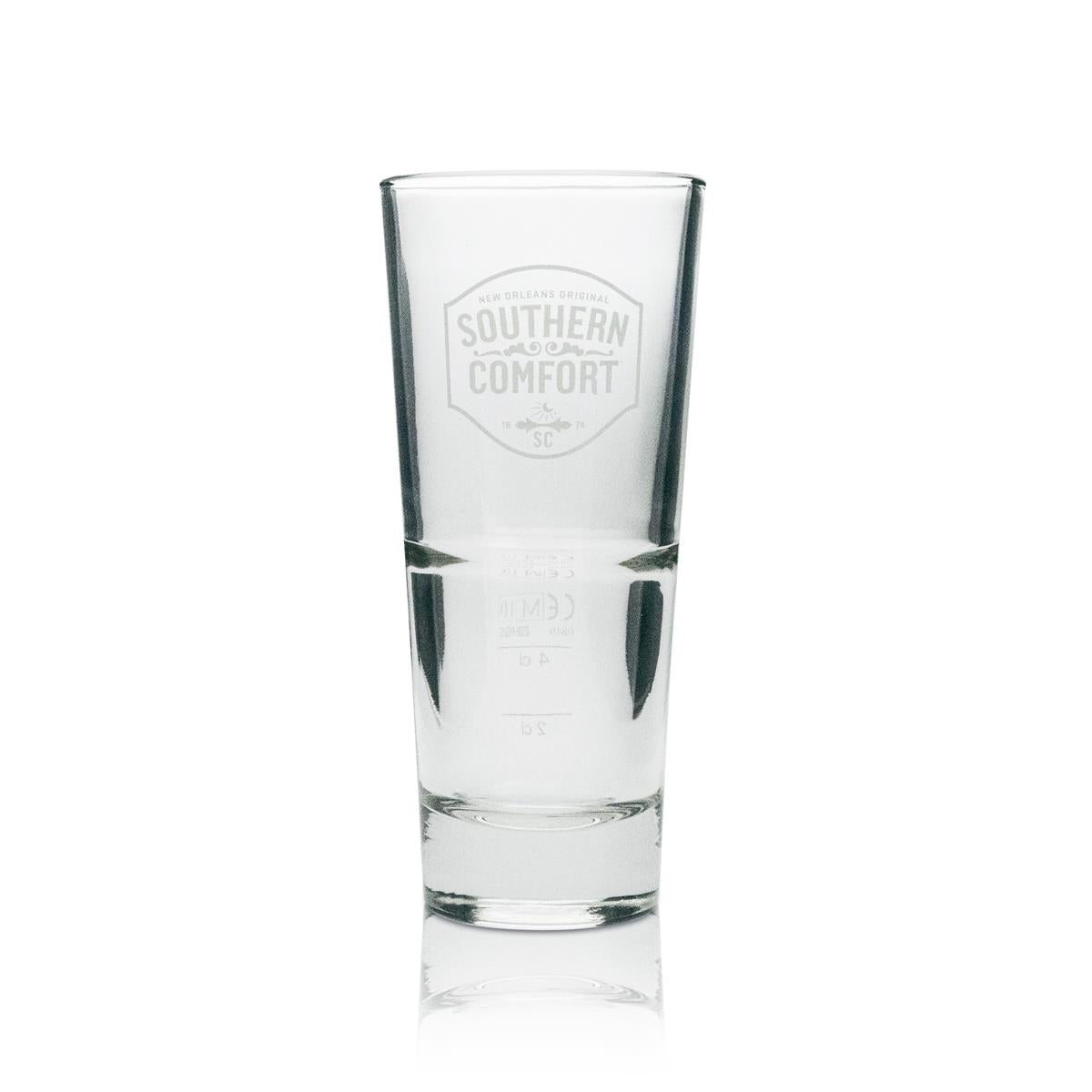 6x Southern Comfort Whiskey Glas Longdrink weißes Logo 296ml – Ansicht 2