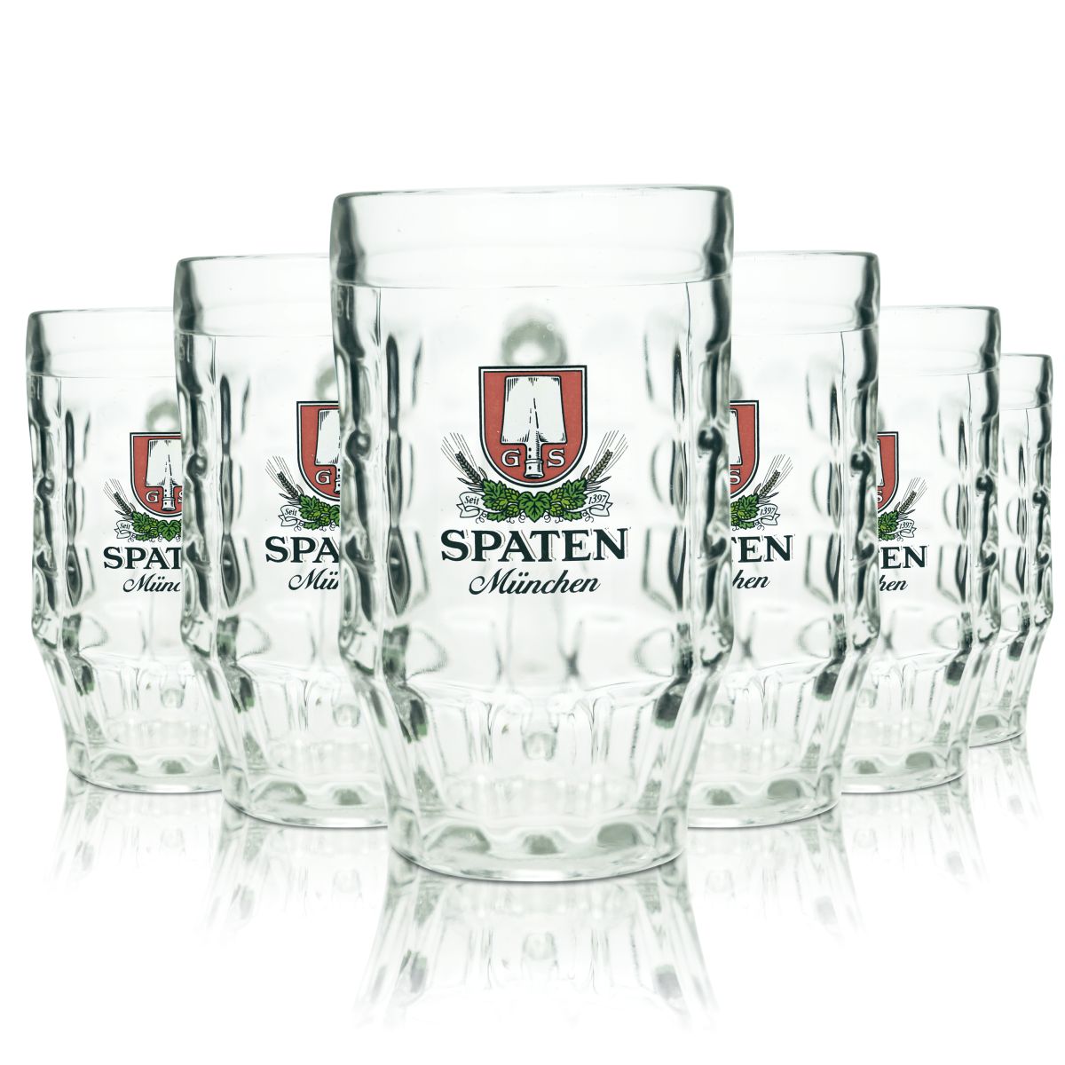 6x Spaten Bierglas 0,5l Kontuglas Bierkrug Humpen Seidel Gläser Set Brauerei – Ansicht 2