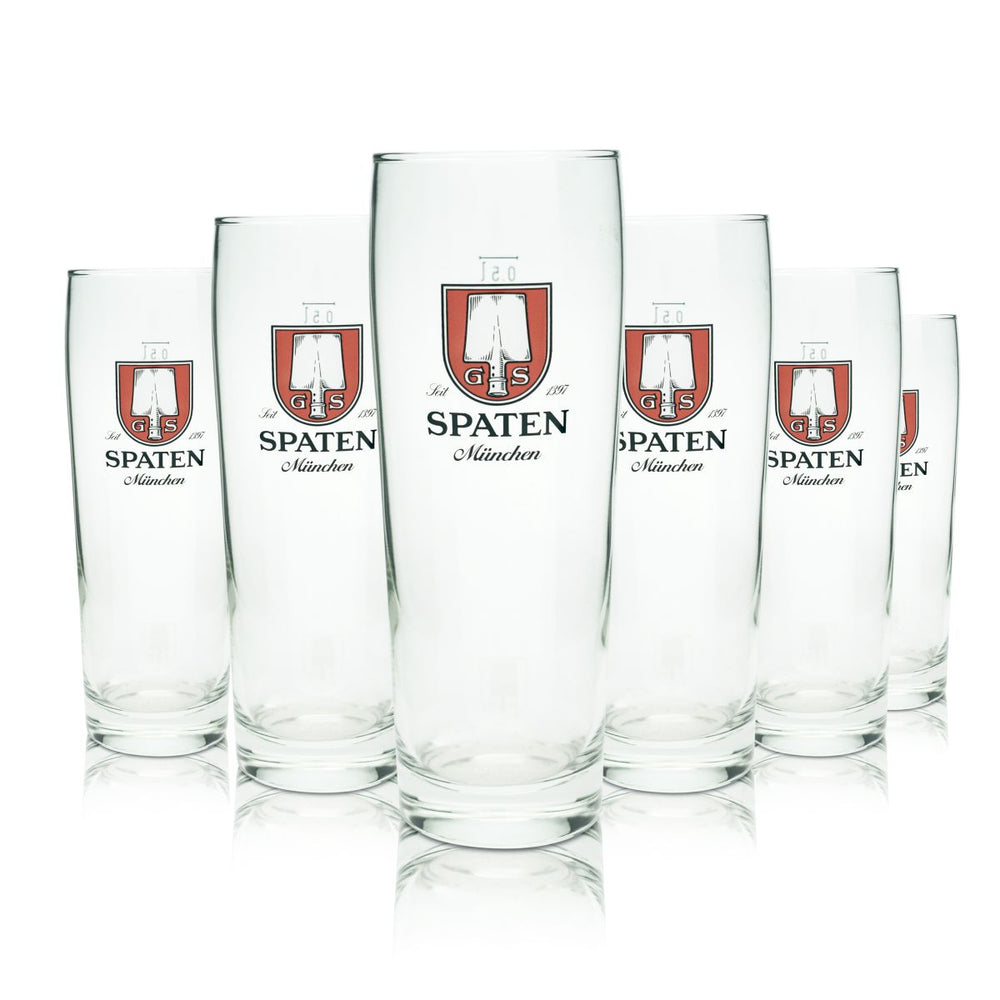 6x Spaten Bierglas 0,5l Löwenbecher Helles Gläser Set Brauerei München Bayern