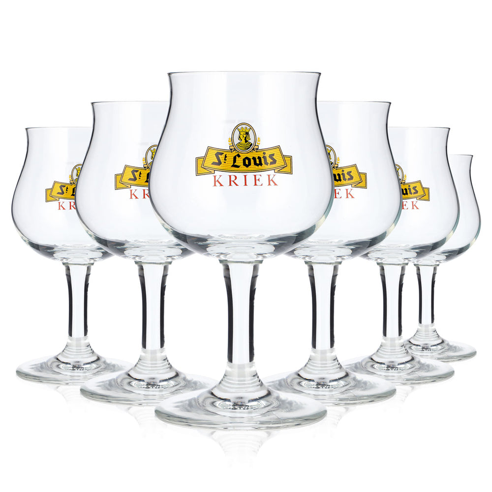 6x St Louis Bier Glas 0,25l Pokal RC Kriek (6er Set)