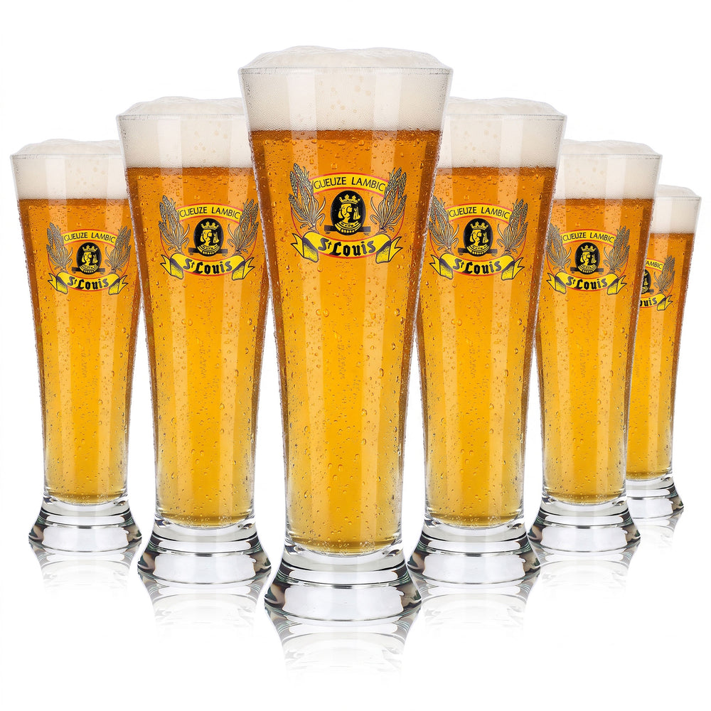 6x St. Louis Bier Glas Pokal 0,35l Gueze Lambic (6er Set)