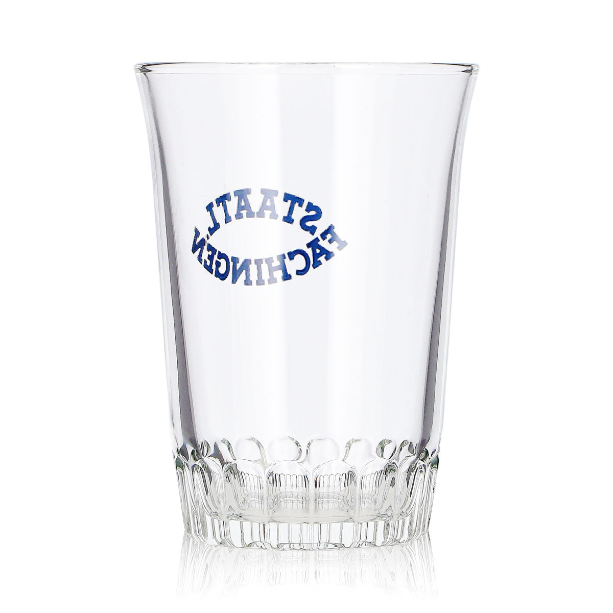 6x Staatl. Fachingen Wasser Glas 0,15l Becher blaues Logo Relief France – Ansicht 5