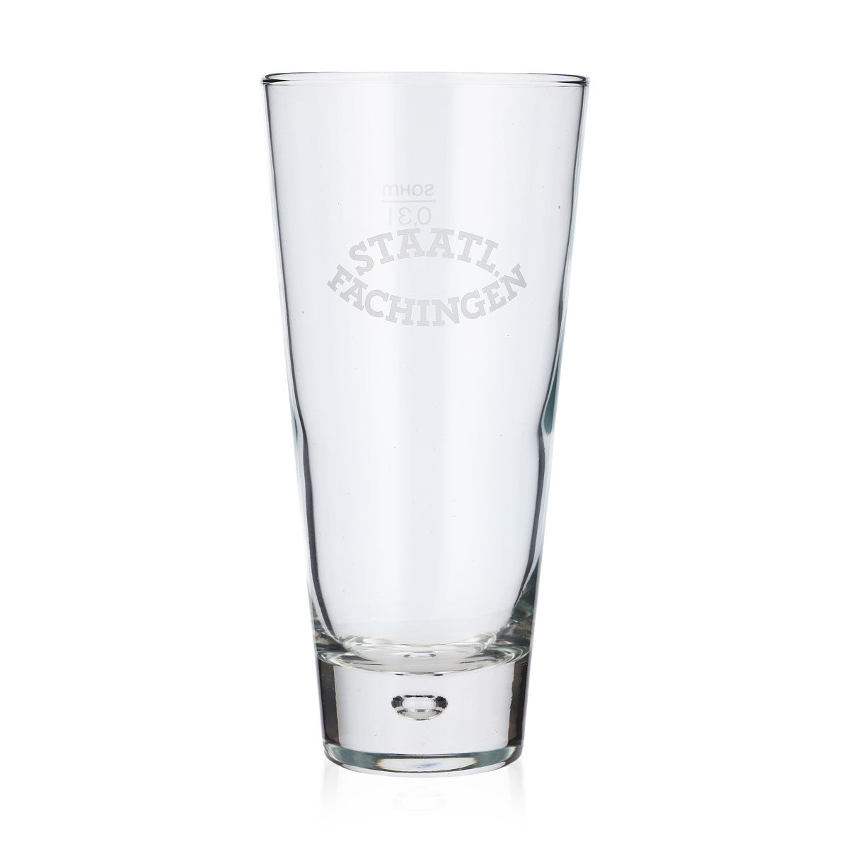 6x Staatl. Fachingen Wasser Glas Londrinkglas 0,3l Kugel im Boden Sahm (6er Set)