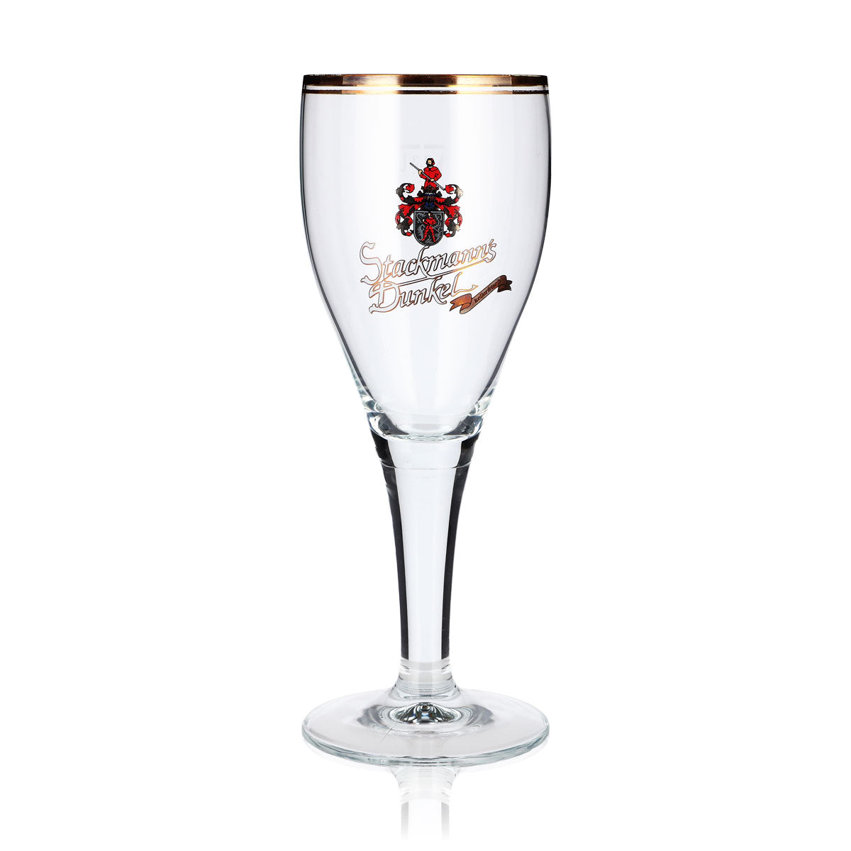 6x Stackmanns Bier Glas 0,3l Pokal Dunkel Doppel Goldrand Ritzenhoff – Ansicht 2