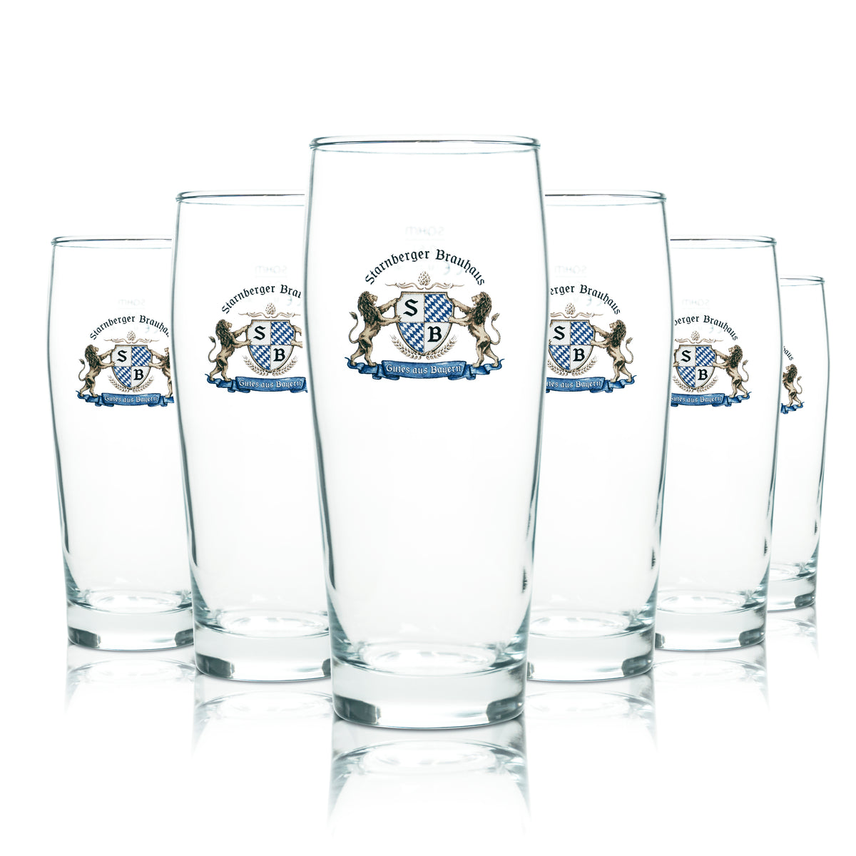 6x Starnberger Brauhaus Bier Glas 0,5l Becher Willi Gläser Beer Cup Helles Bar – Ansicht 4
