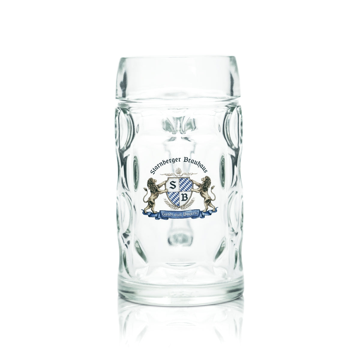 6x Starnberger Brauhaus Glas 0,5l Bier Krug Humpen Seidel Gläser Kontur Geeicht – Ansicht 2