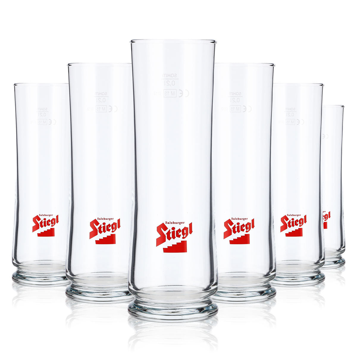 6x Stiegl Bier Glas 0,2l Becher/Stange Biergläser Bierglas Sahm – Ansicht 2