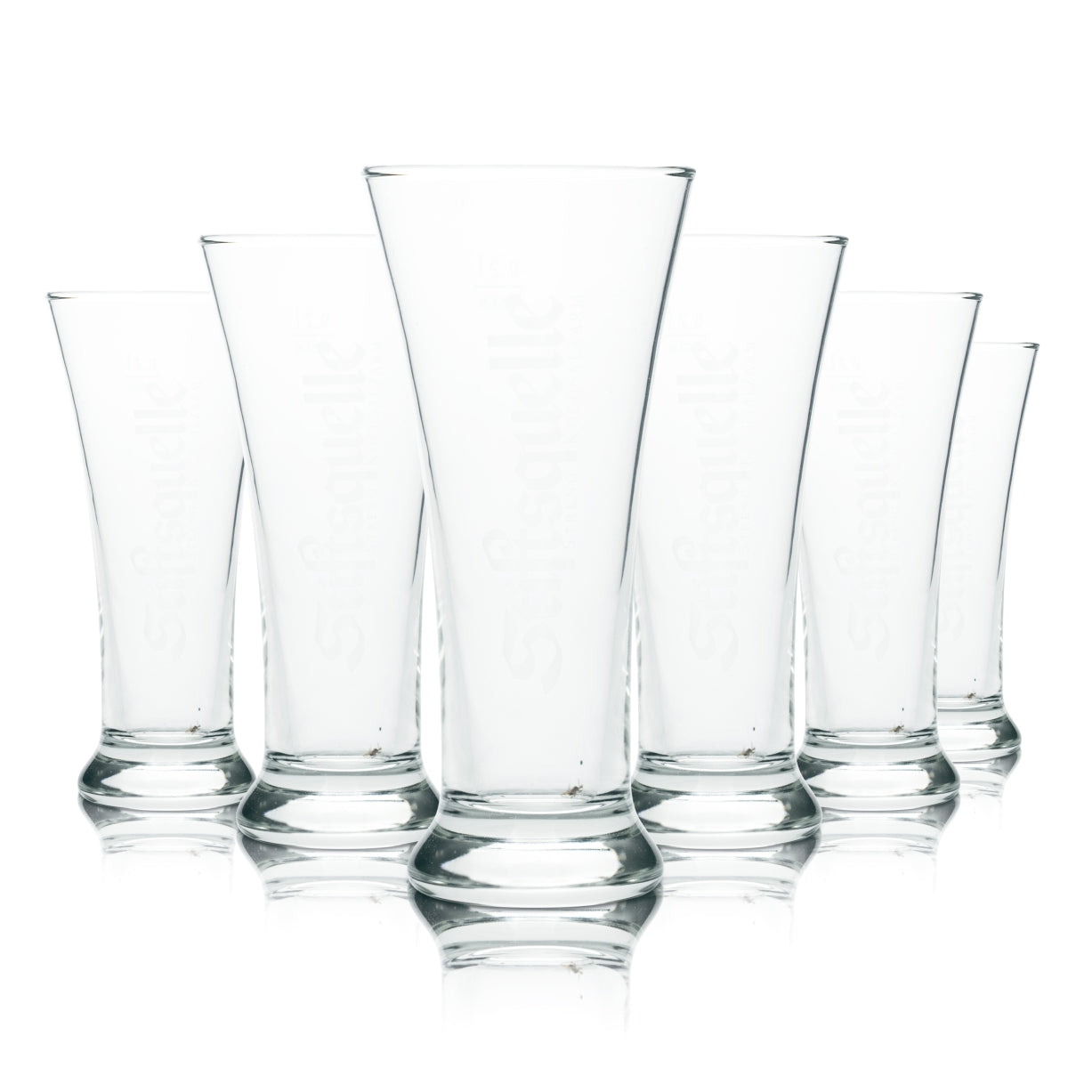 6x Stiftsquelle Glas 0,2l Mineralwasser Becher Gläser Sprudel Soda Saft Gastro