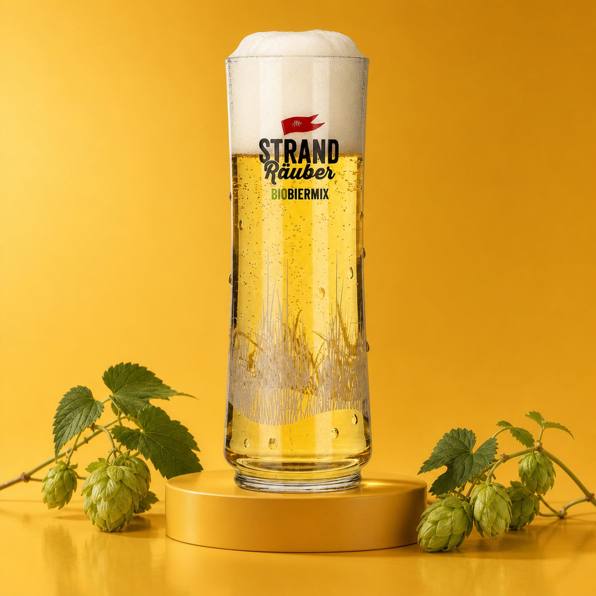 6x Störtebeker Strandräuber Glas 0,2l Bio Biermix Stange Pokalglas Eichstrich