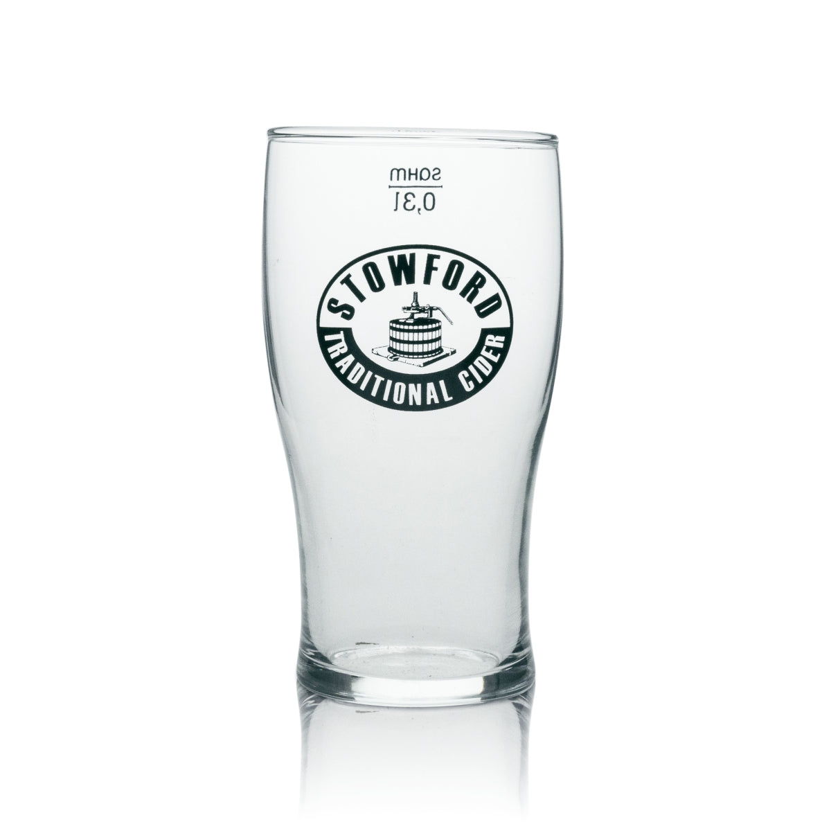 6x Stowford Cider Glas Longdrink schwarzes Logo 300ml – Ansicht 2