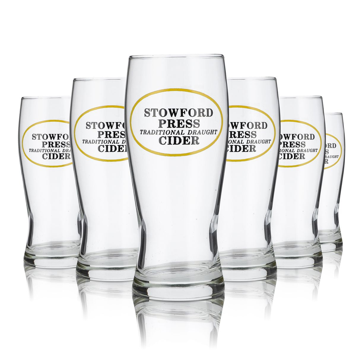 6x Stowford Press Glas 0,25l Irish Cider Half Pint Biergläser Set Brauerei UK