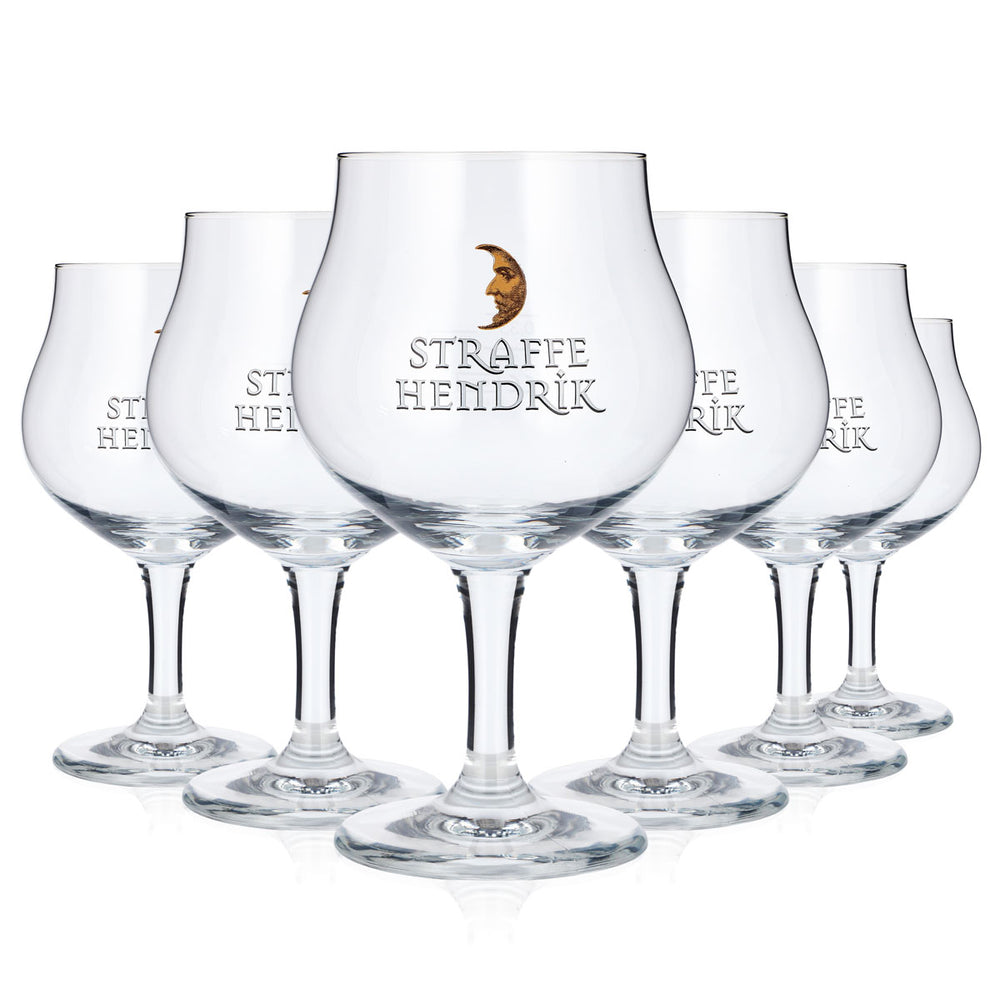6x Straffe Hendrik Bier Glas 0,57l Kelch Pokal Halbmond (6er Set)