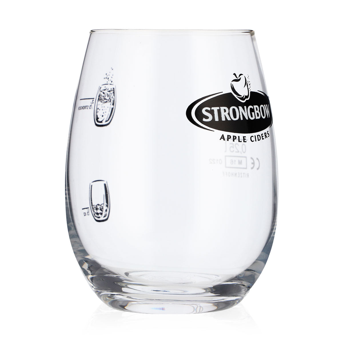 6x Strongbow Cider Gläser Glas Tumbler Apple Ciders Perfect Serve – Ansicht 3