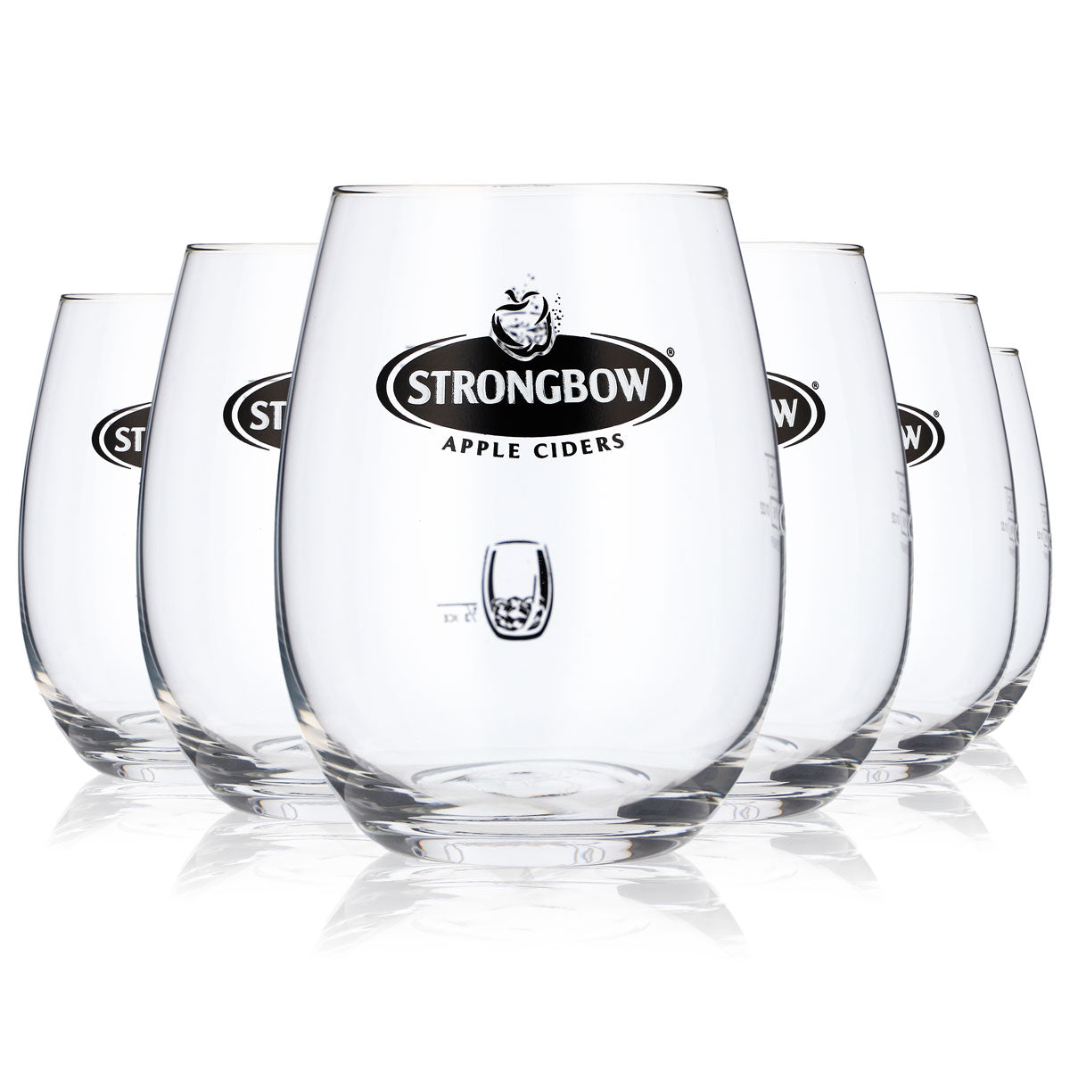 6x Strongbow Cider Gläser Glas Tumbler Apple Ciders Perfect Serve – Ansicht 6