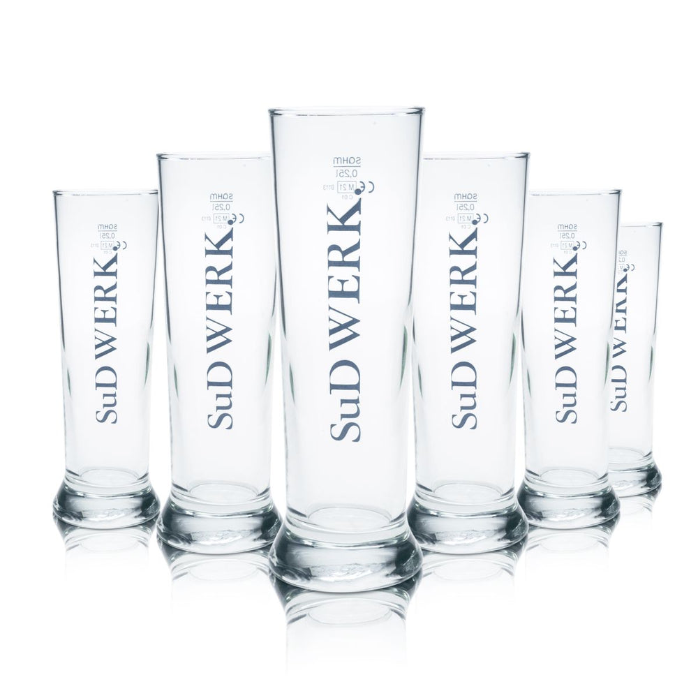 6x Sudwerk Bierglas 0,25l Pokalglas Tulpe Gläser Set Brauerei Gastro Geeicht