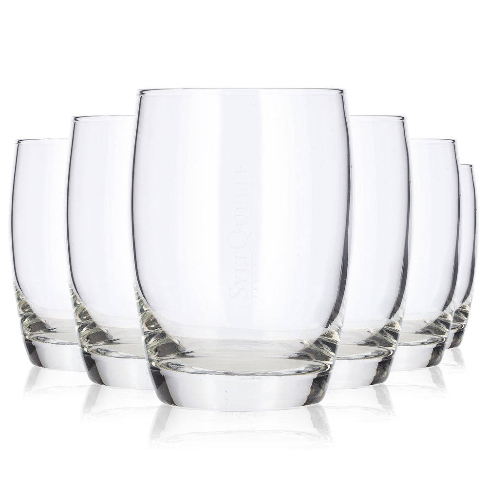 6x Sylt Quelle Whiskey Glas 0,34l Tumbler Transparentes Logo Lowball