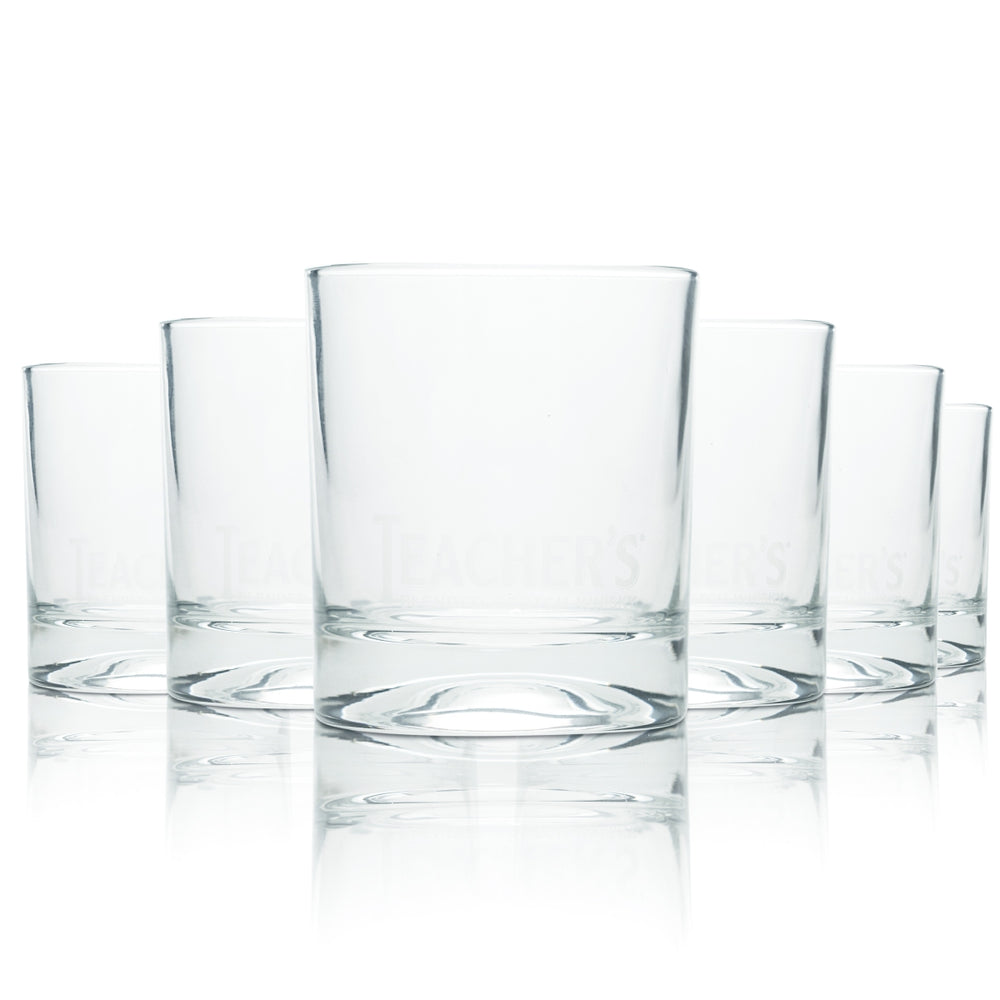 6x Teachers Whiskey Glas 0,3l Tumbler Becher Longdrink Gläser Scotch Bar Bourbon