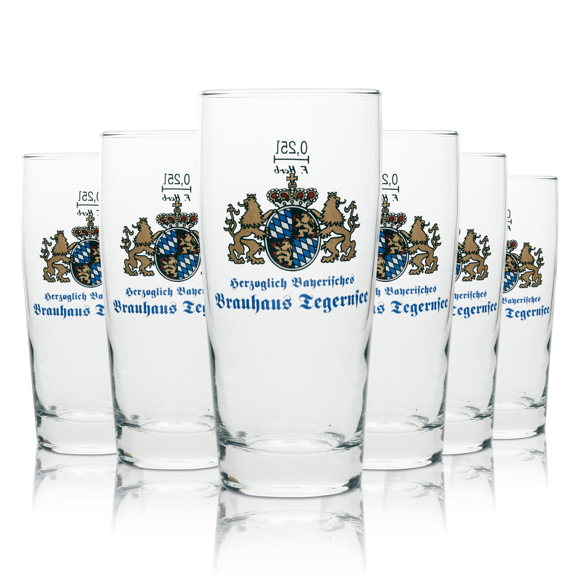 6x Tegernsee Bier Glas 0,25l Becher Sahm – Ansicht 4